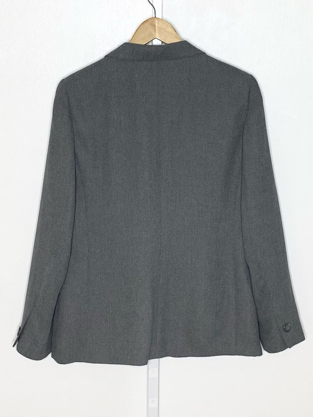 New York & Company | Y2K Grey/Gray One-Button Model Off-Duty Blazer Sz 14 - Picture 9 of 16